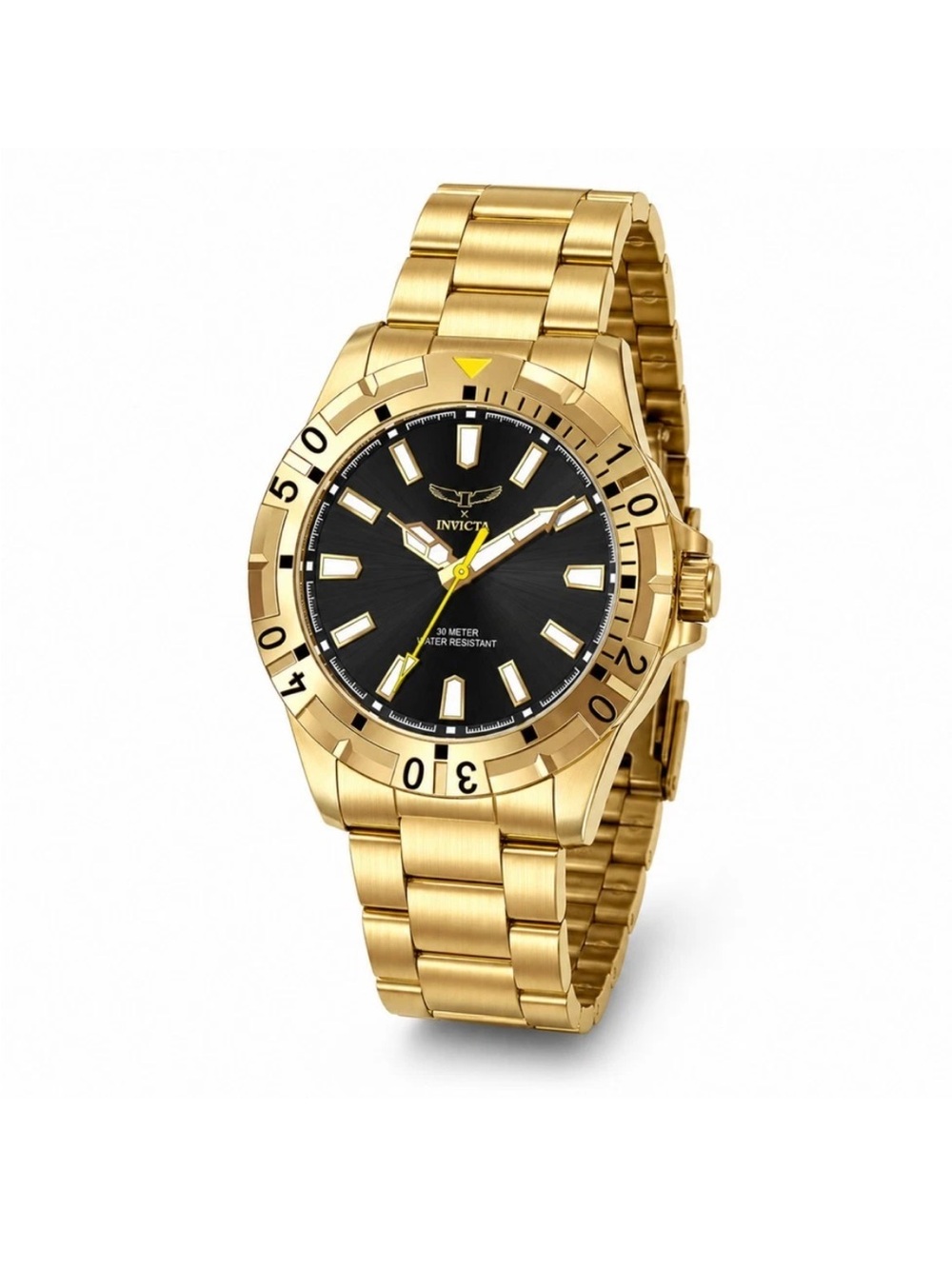 Invicta Specialty Men’s Watch 42mm Gold Tone Black Dial Quartz 69032